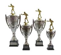 Personalised Silver Presentation Cup Gold Boxer Boxing Trophy Award Engraved - Enter Your Own Custom Text (Large)