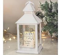 Personalised Silver Reindeer White Lantern, LED Lantern, White Lantern, Christmas Gift, Christmas Gift, Christmas Decoration, Reindeer