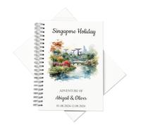 Personalised Singapore Holiday Memory Scrapbook Journal Photo Albums (Gardens By the Bay, A4 Portrait)