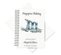 Personalised Singapore Holiday Memory Scrapbook Journal Photo Albums (Marina Bay Sands, A4 Portrait)