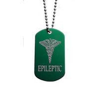 Personalised Single Epileptic Medical SOS ID Tag & Chain Engraved to Leave Engraving Details Please Read Product Description Lower Down This Page.