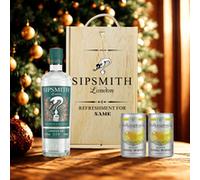 Personalised Sipsmith London Dry Gin & Folkington's Tonic Gift Set in Wooden Box - 70cl (41.6% ABV) | Beer Hunter