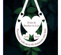 Personalised Sister & Brother in Law Wedding Good Luck Bridal Lucky Keepsake Horseshoe. A Gift for You UK WSBL