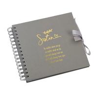 Personalised Sister Scrapbook Photo Album, Spiral Bound, Metallic Foil Finish, Multiple Colours (Grey)