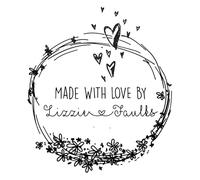 Personalised Sketchy Hearts & Flowers Handmade by Stamp, Laser Cut Rubber Stamp, Mounted on Cling Foam or Wooden Handle, Acrylic or Wooden Block Included, Suitable for All Ink Types