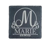 Personalised Slate Coaster - Custom Name Engraved Beer Mats for Home Pub