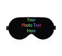 Personalised Sleeping Eyes Mask for Women Men, Personalised Sleep Shade Soft Blindfold Eyemask Blackout Eye Cover with Adjustable Strap for Night Sleep Travel Nap Office