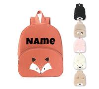 Personalised Small Backpack School Bags For Girls Boys,Custom Kids Mini Backpack With Embroidered Name,Children's Backpacks,Personalised Gift For Back to School (Little Fox)