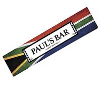 Personalised SMall Bar Runner Mat -South african flag printed home bar mat L710