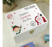 Personalised Hessian Friends Large Wooden Keepsake Box I Safari Baby Christening