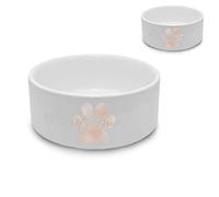 Personalised Small Pet Bowl with Paw Print Design, Personalise with Any Name for Any Pet