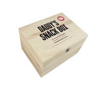Personalised Snack/Sweet Box Pine Wooden Memory Box | Father's Day Gift | Custom Wood Keepsake Box | Add Your Own Text | Metal Hinges & Clasp | W20cm x D15cm x H11cm