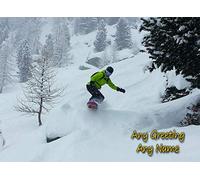 Personalised Snowboarding Greeting Card (Birthday, Mothers Day, Fathers Day, Christmas, Blank) - Custom Card for Him Her Male Female Family Kids