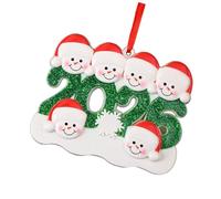 Personalised Snowman Couple Christmas Tree Decoration Decorative Hanging Resin Ornament for Family Holiday Homes