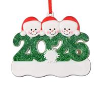 Personalised Snowman Couple Christmas Tree Decoration Decorative Hanging Resin Ornament for Family Holiday Homes