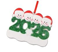 Personalised Snowman Couple Christmas Tree Decoration Decorative Hanging Resin Ornament for Family Holiday Homes