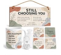 Personalised Sobriety Gift Box Set Still Choosing You Plaque Mug Coasters