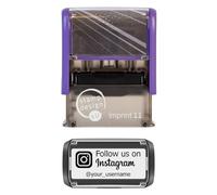 Personalised Social Media Custom Stamp Self Inking - Follow us on Instagram in Black Ink