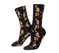 Personalised Socks for men Custom Socks with face photo customised socks with Dog cat and Heart Picture Print funny Socks Personalised Gifts for Valentine's Day Birthday Christmas