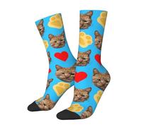 Personalised Socks for Men & Women Add Your Text/Image/Photo, Design Your Own Custom Photo Socks, Fun Personalised Ankle Sockss, Unique Gift Idea for Birthday, Christmas & Special Occasions