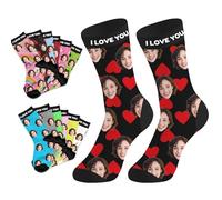 Personalised Socks Photo Any Image Here Printed and Text-Custom Socks with Face Photo, Personalised Gifts for Men,Women,Funny Christmas Gifts for Women, Men#57