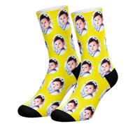 Personalised Socks with Photo | Custom Face Socks for Men, Women & Kids | Cute Funny Novelty Socks | Personalised Gifts for Husband, Boyfriend, Girlfriend, Dog Mum & Dog Dad | Small, Medium, Large