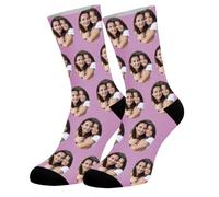 Personalised Socks with Photo | Custom Face Socks for Men, Women & Kids | Cute Funny Novelty Socks | Personalised Gifts for Husband, Boyfriend, Girlfriend, Dog Mum & Dog Dad | Small, Medium, Large