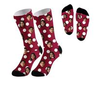 Personalised socks with photo Custom socks with photo Polka Dot Print Socks Home Gift Socks Personalised Printed Pet Socks Valentines Gifts Couples Custom Socks Funny gifts for women men