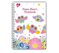 Personalised Softbacked A5 Notebook Owl Themed Girl for Her NB 089
