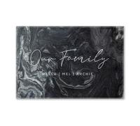 Personalised Solid Black Marble Chopping Board Custom Printed Cheese Board Serving Board