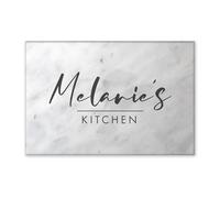 Personalised Solid Grey Marble Chopping Board Custom Printed Cheese Board Serving Board Any Name's Kitchen