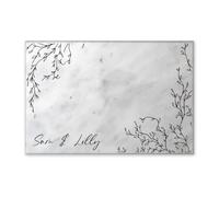 Personalised Solid Grey Marble Chopping Board Custom Printed Cheese Board Serving Board with Wild Branches