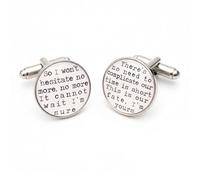 Personalised Song Lyrics Cufflinks | Customised Wedding Day Gift for Groom | First Dance Song Gift for Husband | Romantic Anniversary Cufflinks