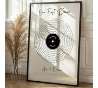 Personalised Song Lyrics | Framed & Prints Available | Vinyl Record, Custom First Dance Wedding Gift, Frame Wall Art, Anniversary Present, Loved One, Our Song, Girlfriend Boyfriend