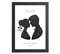 Personalised Song Lyrics Print - Custom Romantic Gifts for Him or Her | First Dance Keepsake, Wedding, Christmas, Anniversary, Valentine's Gift, Present Framed/Unframed For Wife, Husband, Boyfriend
