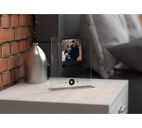 Personalised song playlist acrylic photo frame with scannable music barcode - custom music plaques with base - perfect for music lovers, boyfriends and girlfriends for all occasions (Black)