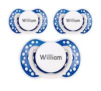 Personalised Soother, Personalised on Lovi Self Luminous Silicone Pacifiers Size 2 6-18 Months 3 Pack Dummy with Name, Dummy, BPA-Free Dummy, Engraved