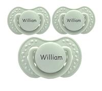 Personalised Soother, Personalised on Lovi Silicone Dummies Size 3 18-36 Months 3 Pack Pacifier with Name, Soother BPA Free Pacifier Engraved