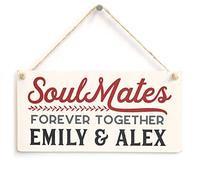 Personalised Soulmates Sign, Forever Together Decor | Romantic name sign for couples and anniversary décor