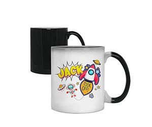 Personalised Space boy Astronaut Guy Rocket Stars Galaxy Art Gift for Kids-Boys Toddlers Birthday Gift Coffee Tea Mug Unique Magic Mug Ceramic Mug.