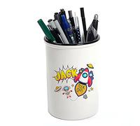 Personalised Space boy Astronaut Guy Rocket Stars Galaxy art Toddlers Back to School Desk accessories Pen/Pencil Pot Makeup Pot Brushes Holder Stuff Storage Pot Birthday Present.