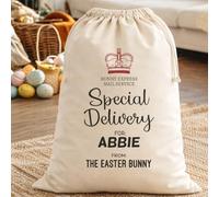PERSONALISED Special Delivery Bunny Express - Easter Gift Sack