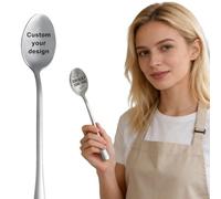 Personalised Spoons with Name - Custom Engraved Stainless Steel Teaspoons, Coffee Spoons & Dessert Spoons, Perfect Personalised Gifts for Grandparents, Birthdays & Anniversaries