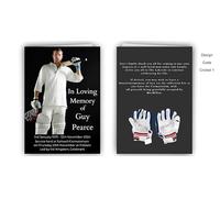 Personalised Sports Fan Funeral Order of Service 4 Page Memorial Programs Colour Printed (50)