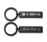 Personalised Spotify Code Keyring, Custom Scannable Song Keychain | Add any song or playlist as a scannable Spotify code with custom text, 4 colours and optional gift box.