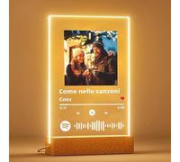 Personalised Spotify Plaque Night Light Acrylic Music Plaque Picture Frame Personalised Gift for Boyfriend Girlfriend Him Her Women Men Lover Couple