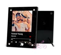 Personalised Spotify Song Plaque, Custom Music Photo Frame That Can Play Songs, Personalised Couple Gifts with Music, Anniversary Birthday Valentine's Day Gift for Her Him (Style 2)