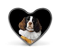 Personalised Springer Spaniel Dog Cute Brooch Badge Heart Shape Pin Hat Clothing Jewelry Accessories Gifts for Wedding Party