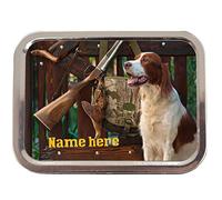 Personalised Springer Spaniel Hunt Dog Sh243 2oz Tobacco Tin | Baccy Storage | Pill Box | Cigarette Rolling Stash Can