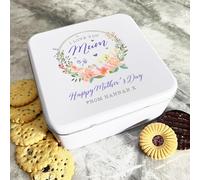 Personalised Square Love You Mum Happy Mothers Day Biscuit Sweets Cake Treat Tin Personalised Gift | Custom Gift | Personalized Tin | Cake, Biscuit & Treat Tins | Gift For Her | Gift For Him